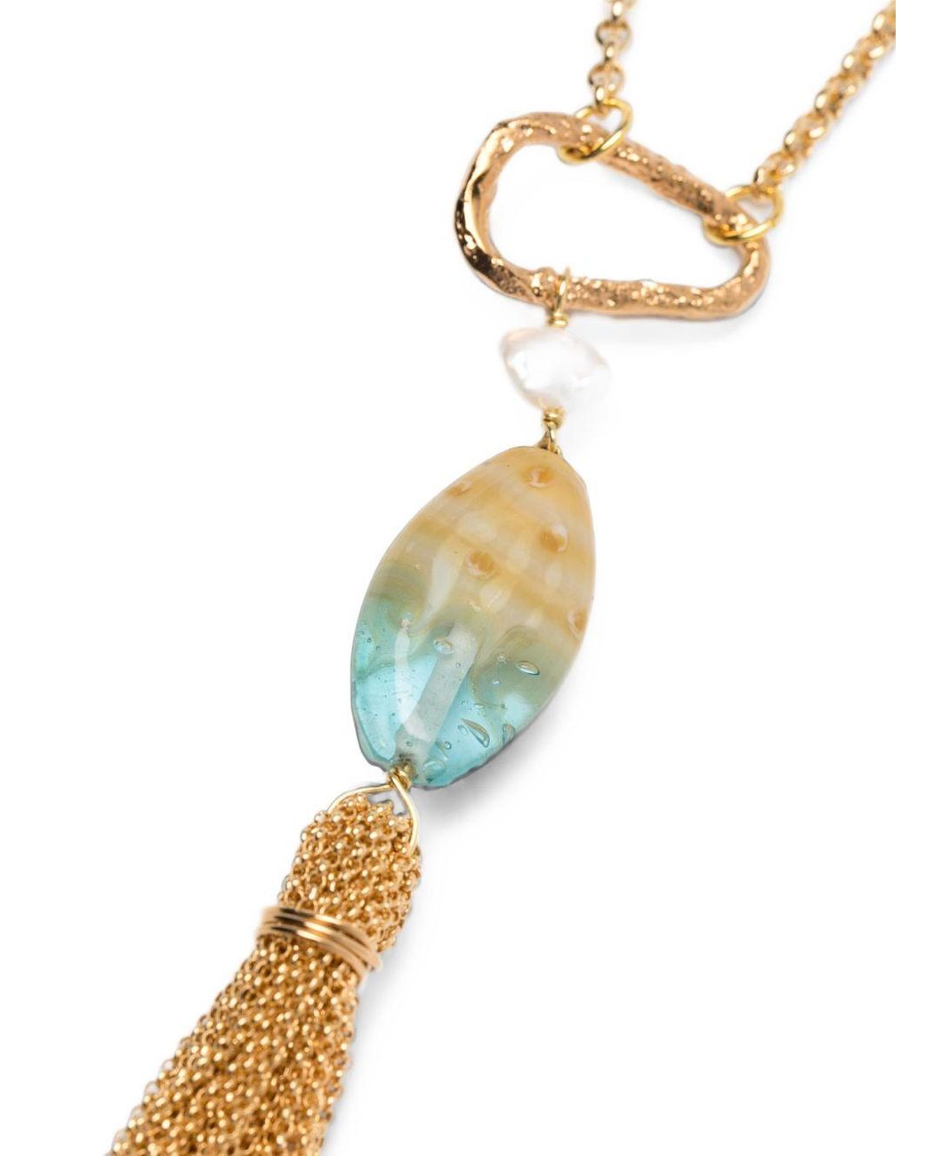 Forte_forte White Fringes Necklace
