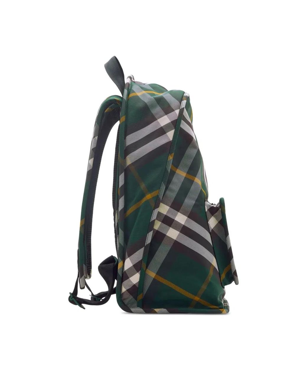 Burberry Green Shield Check Nylon Backpack for men