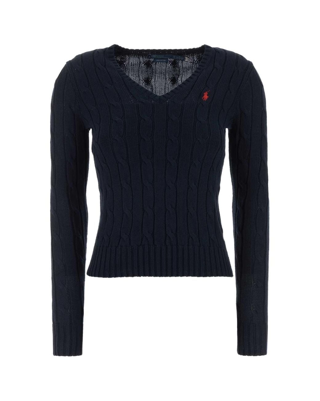 Polo Ralph Lauren Blue Ribbed Cotton Sweater