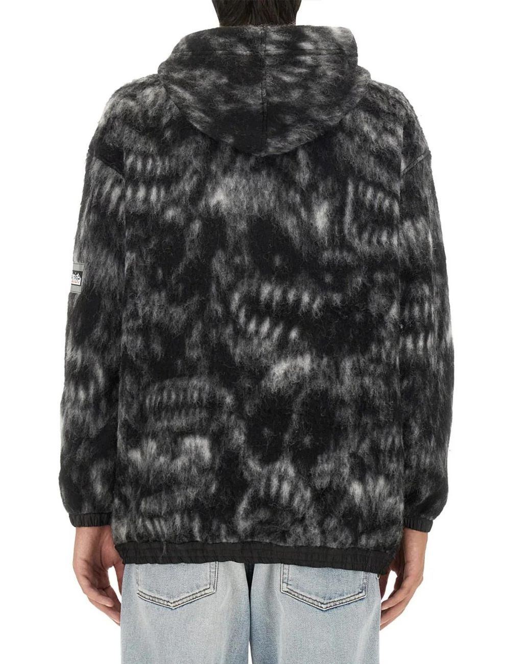 Aries Black Oversized Sweatshirt for men
