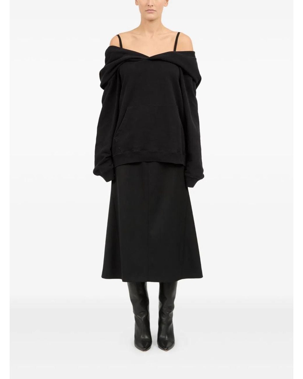 MM6 by Maison Margiela Black Cotton Hoodie