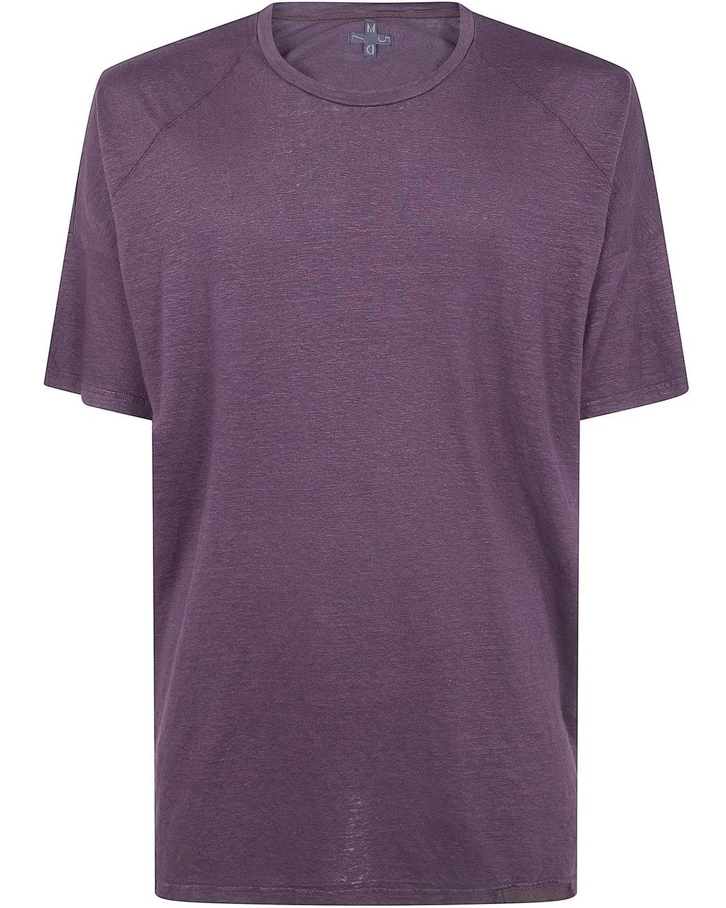 MD75 Purple Linen Oversized T-Shirt for men
