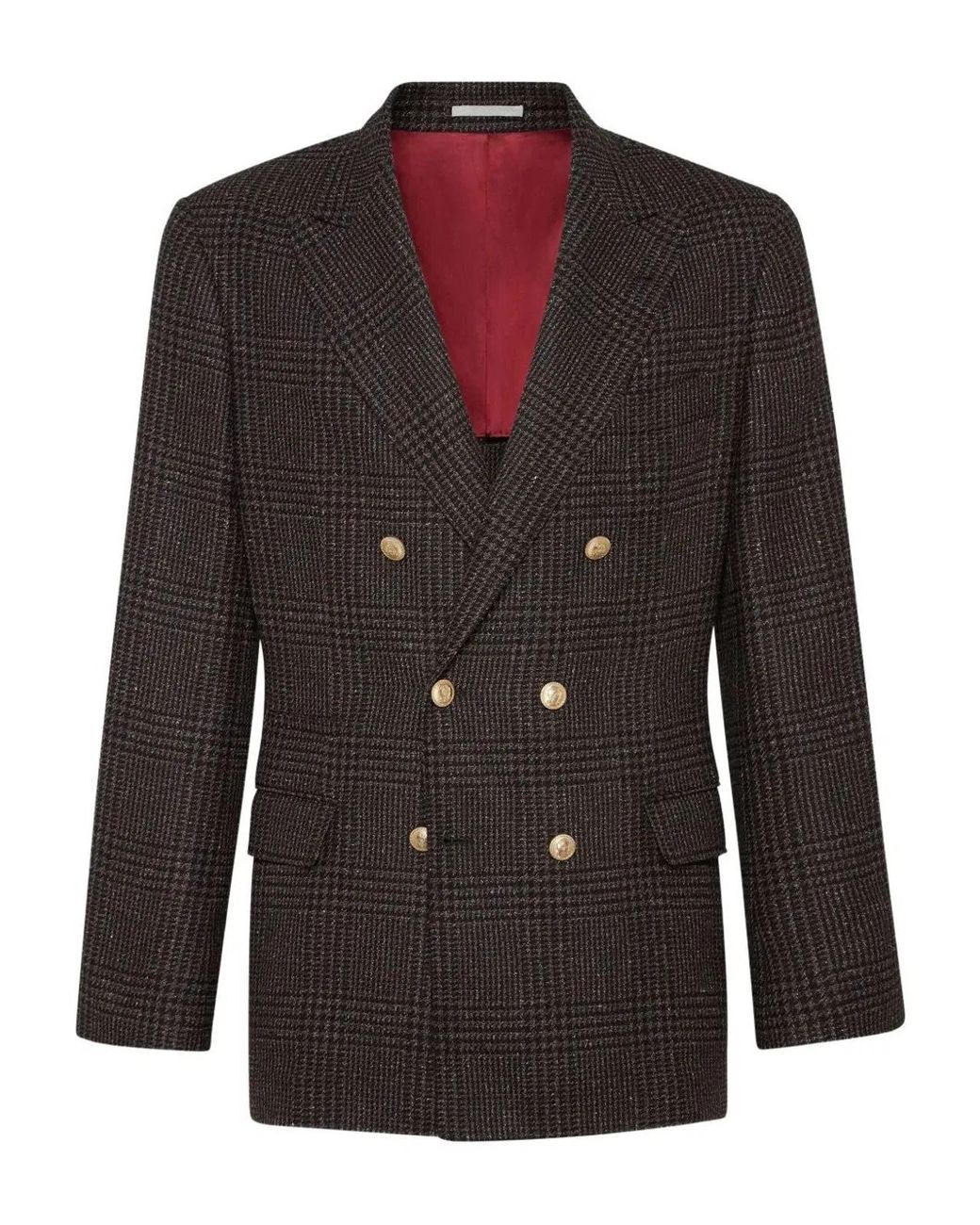 Brunello Cucinelli Black Double Breasted Jacket for men