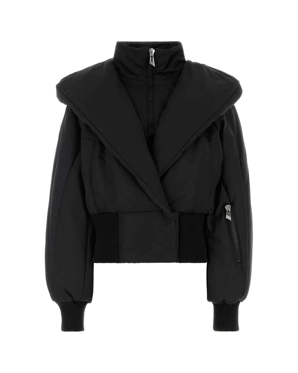 The Attico Black Cotton Blend Padded Jacket
