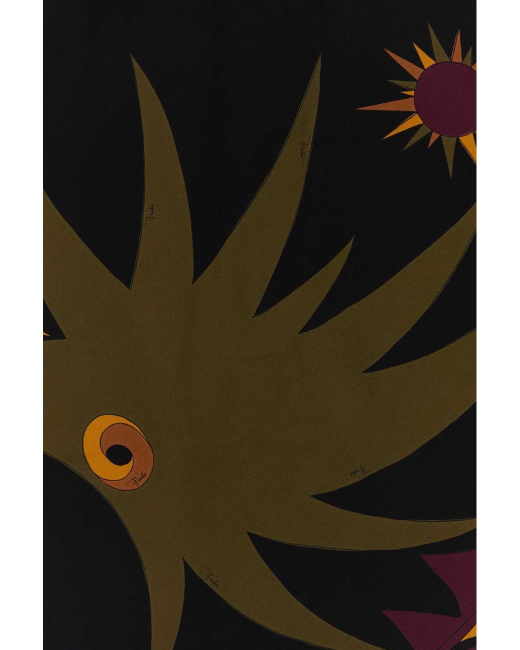 Emilio Pucci Black Silk Foulard Scarf