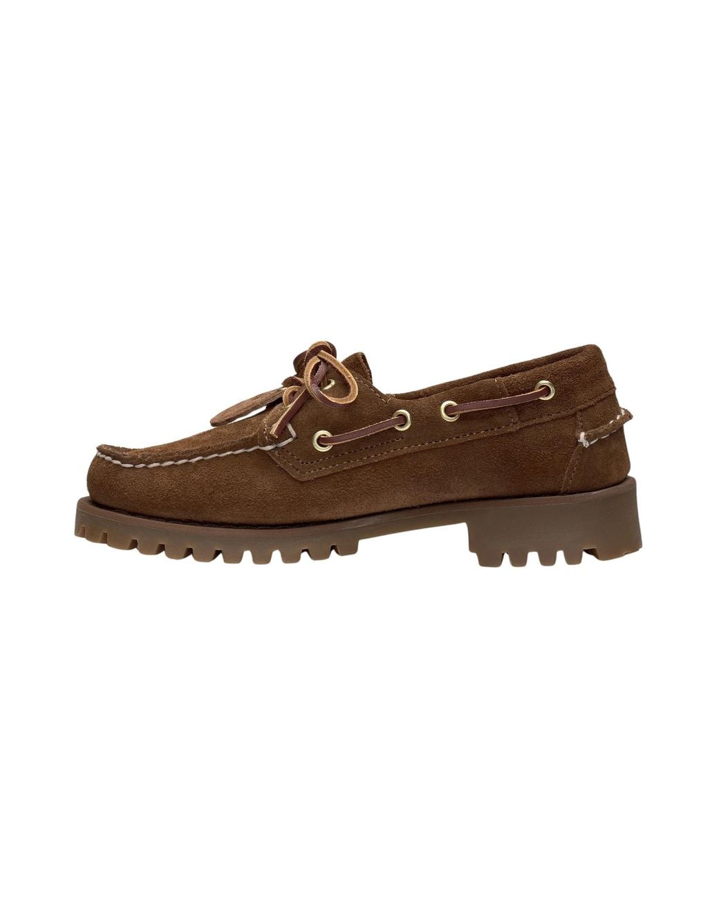 Sebago Brown Outdoor Moccasin Docksides With Leather Upper