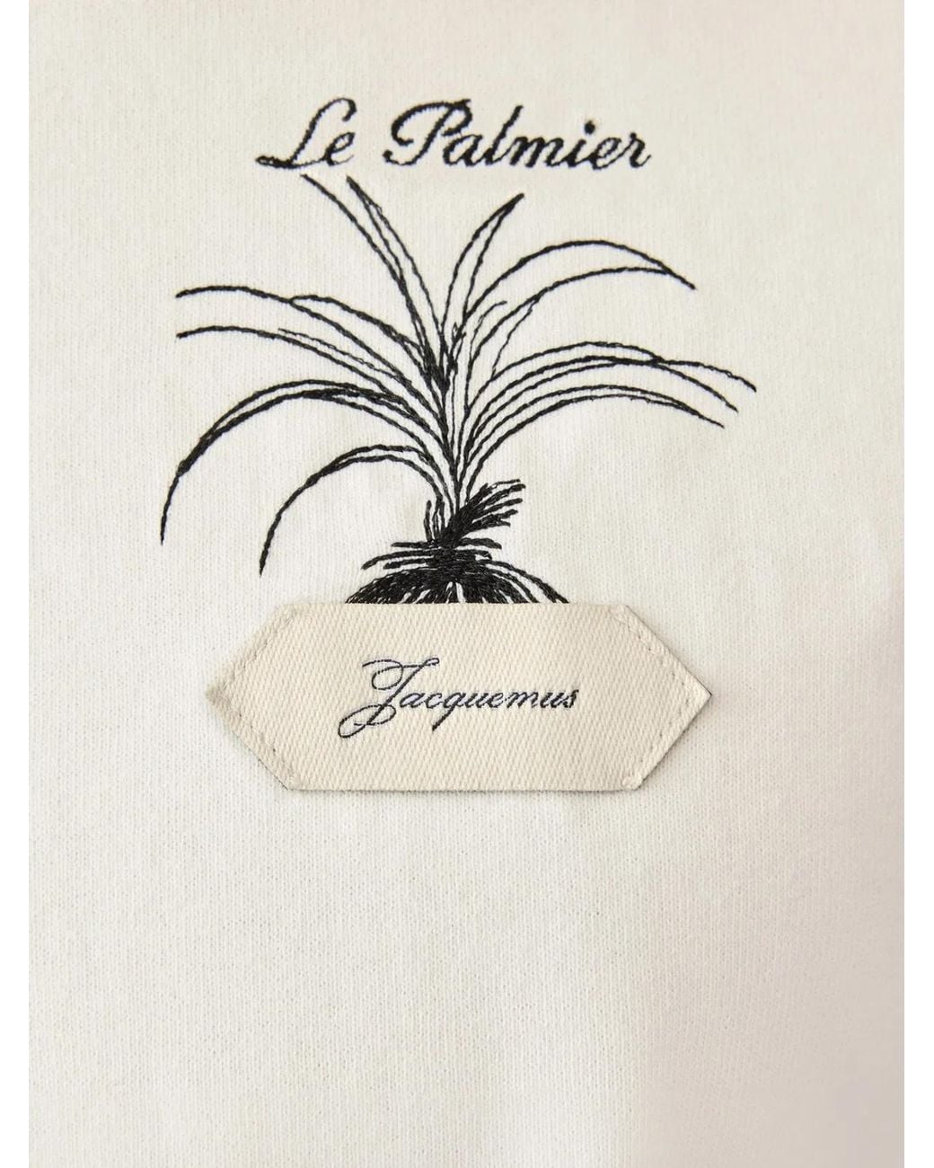 Jacquemus White Palm Print T-Shirt for men