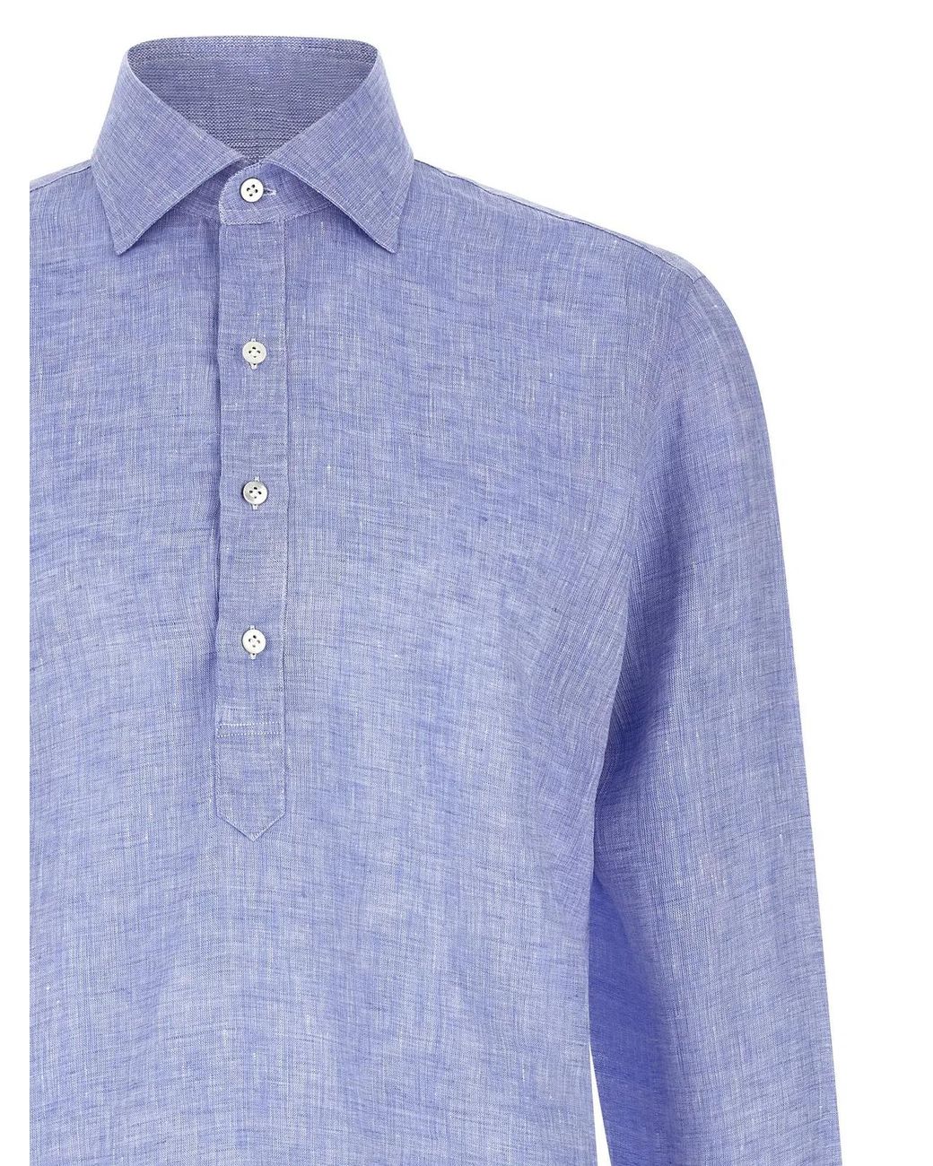 Borriello Blue Linen Blouse for men