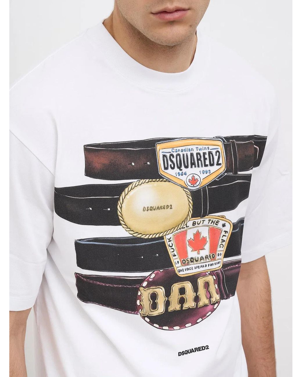 DSquared² White Iconique Loose Fit T-Shirt for men