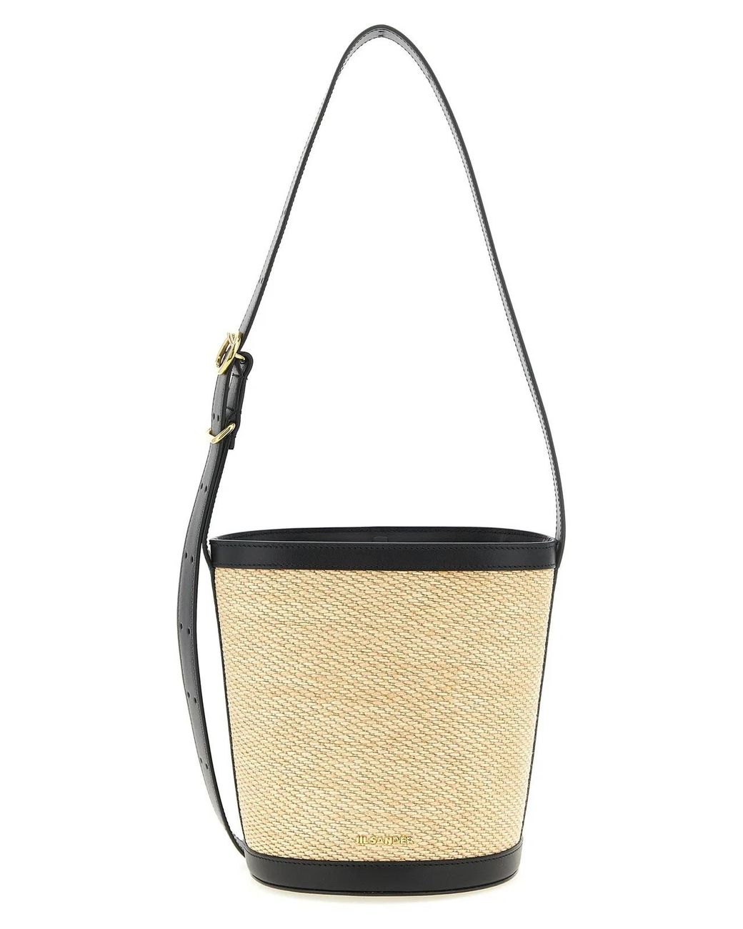 Jil Sander White 'Cannolo' Bucket Bag