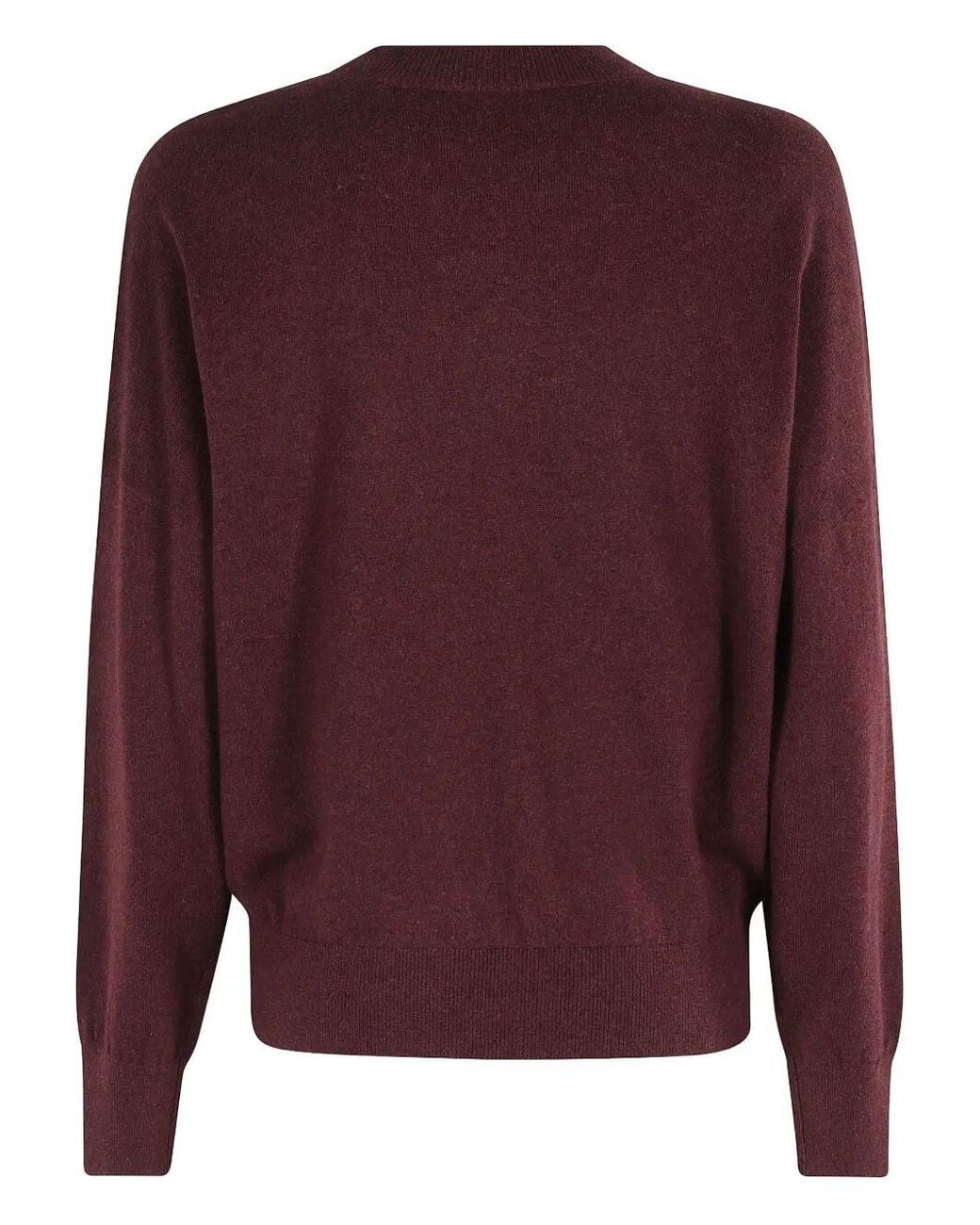 Isabel Marant Purple Marisans Mixed Cotton Logo Sweater Clothing