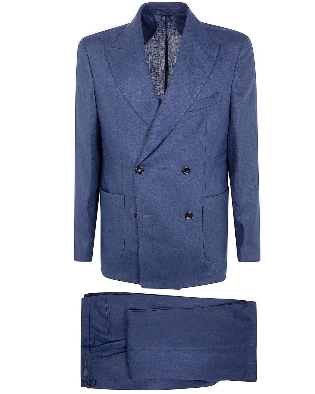 Michael Coal Blue Pure Linen Suit for men