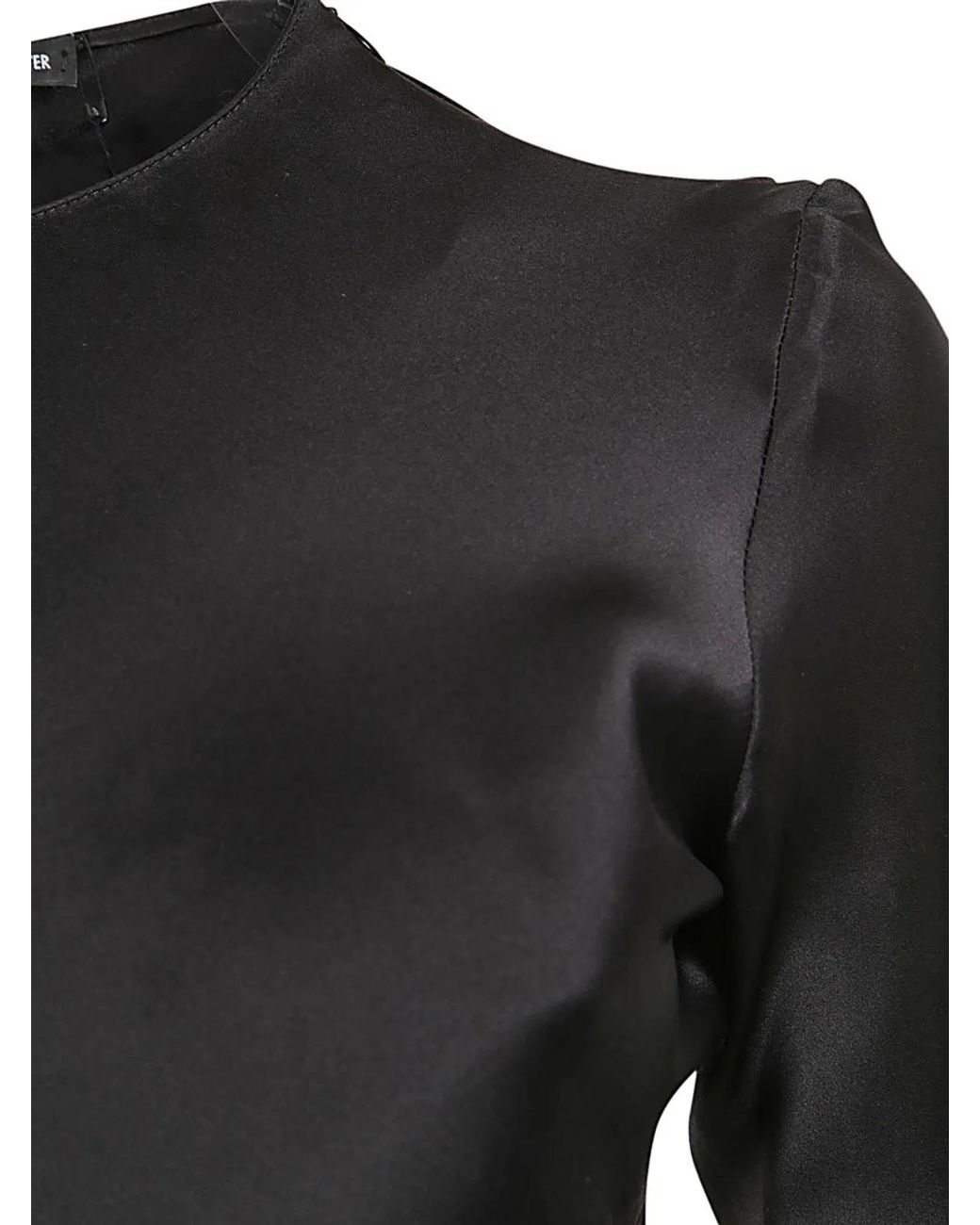 Ann Demeulemeester Black Demy X-Long High Slit Long Sleeve Dress