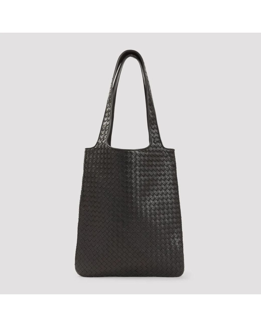 Bottega Veneta Black Leather Intrecciato Weave Two Top Handles Main Compartment Internal Slip Pocket for men