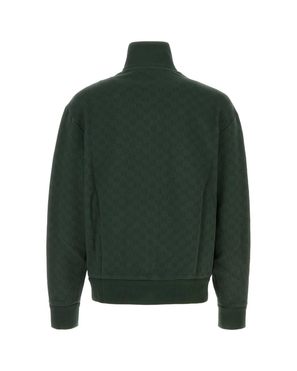 Gucci Green Gg Technical Jersey Zip Jacket for men