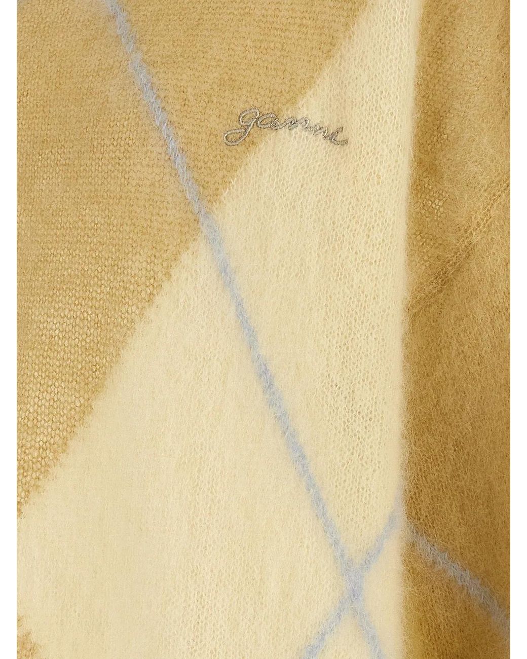 Ganni Yellow Wool Cardigan
