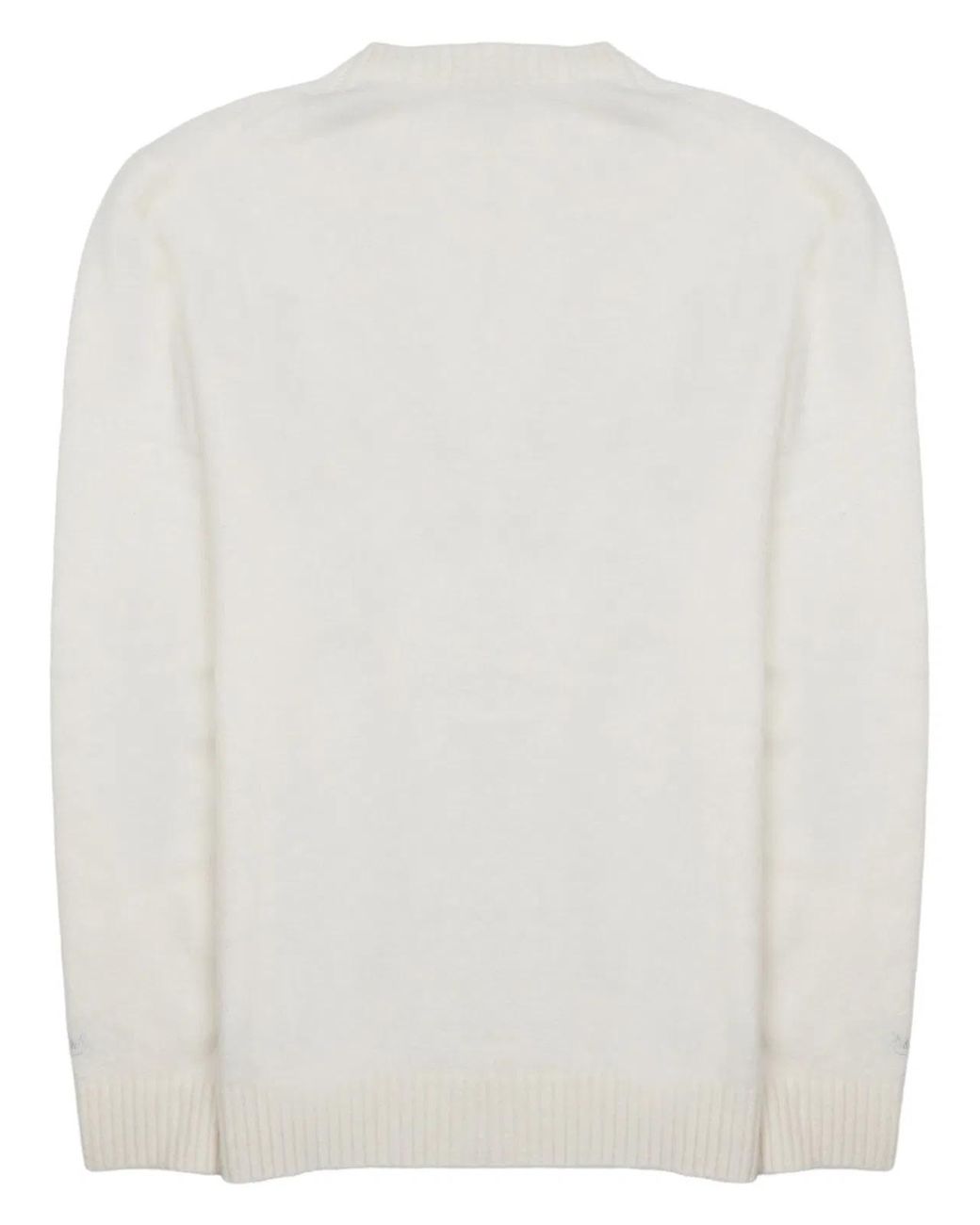 Mc2 Saint Barth White Off Solid Sweater for men