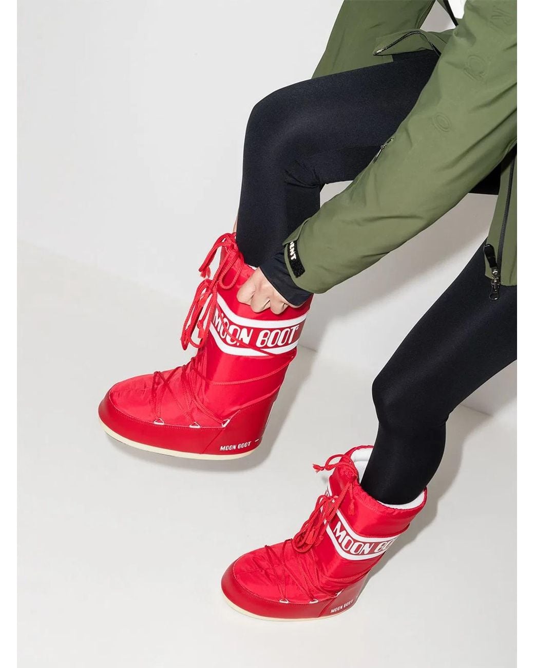 Moon Boot Red Mb Icon Nylon