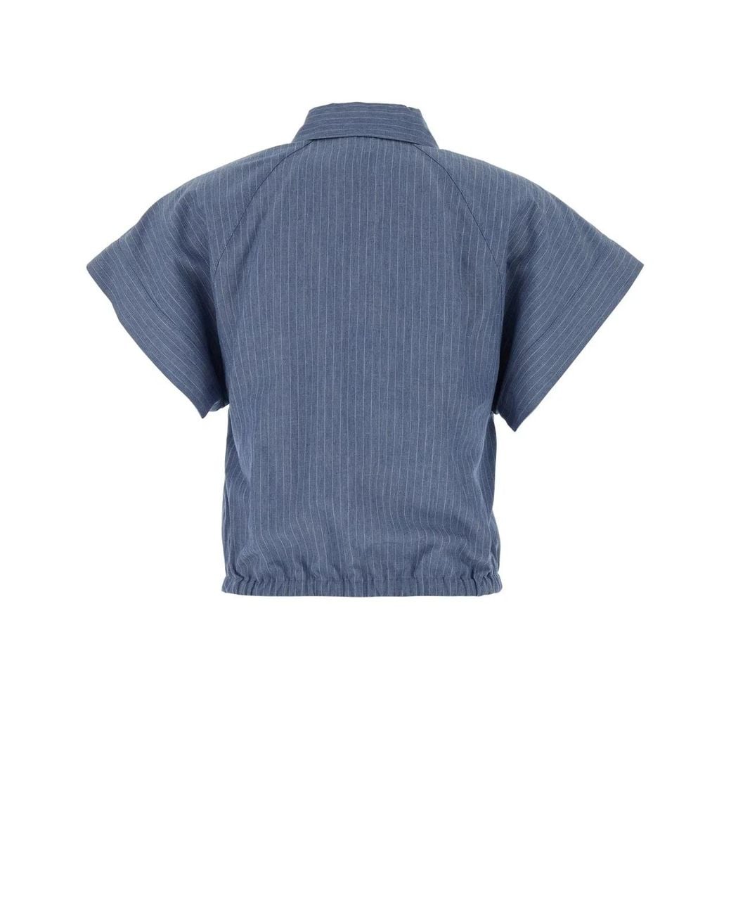 Jacob Cohen Blue Camicia Maniche Corte Raglan