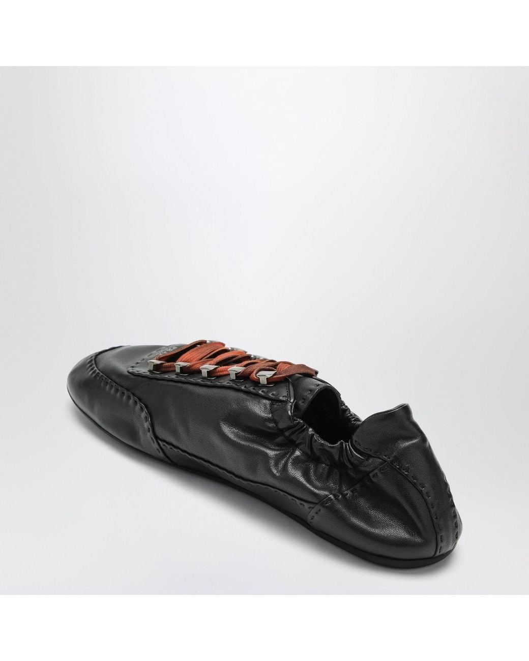 Prada Black Collapse Nappa Leather Sneakers for men
