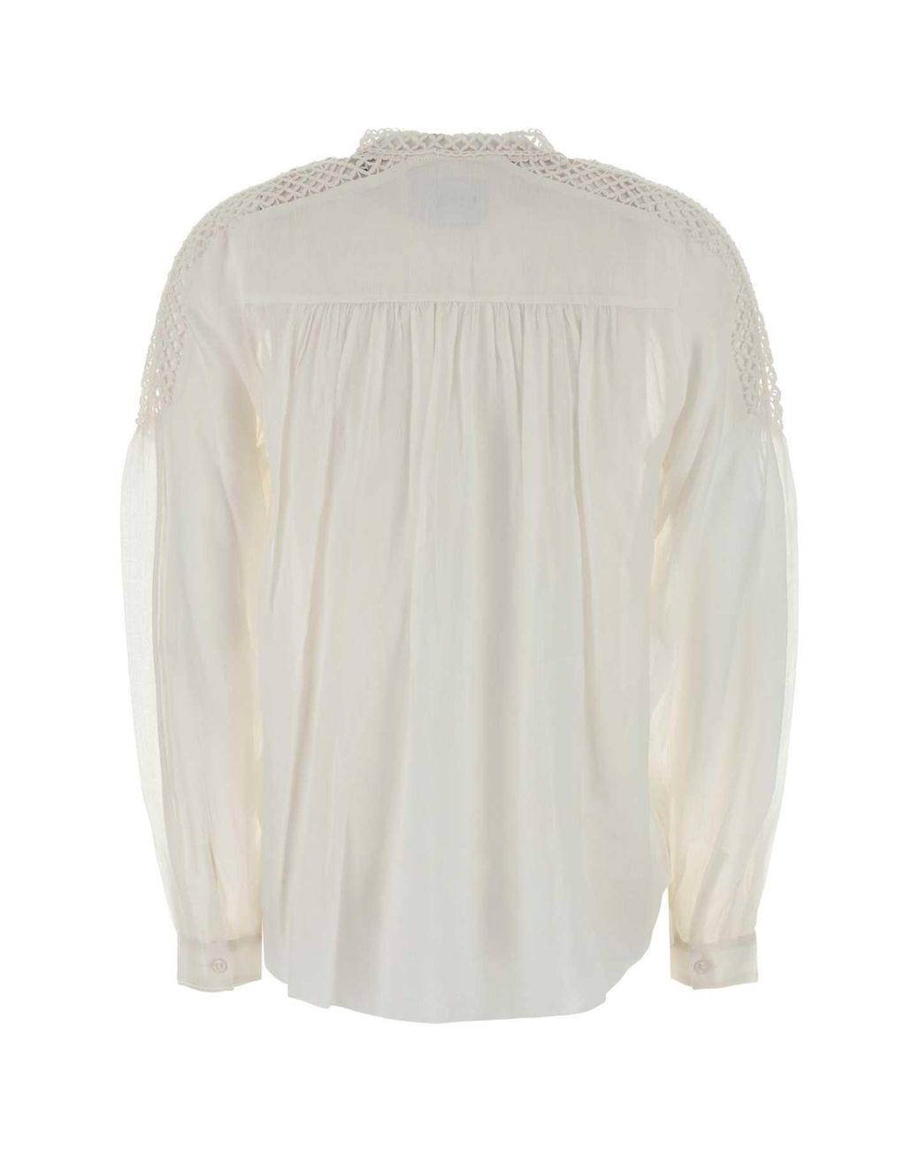 Isabel Marant White Polda Viscose-Linen Mini Blouse