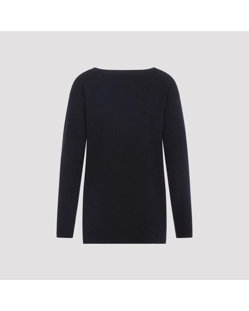 Miu Miu Blue Bleu Boat-Neck Sweater