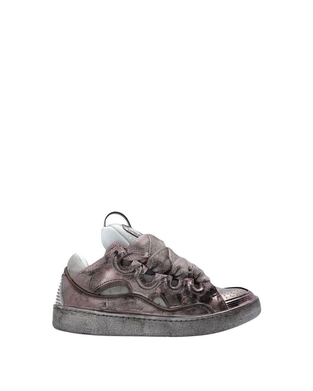 Lanvin Gray Curb Chunky Low-Top Sneakers