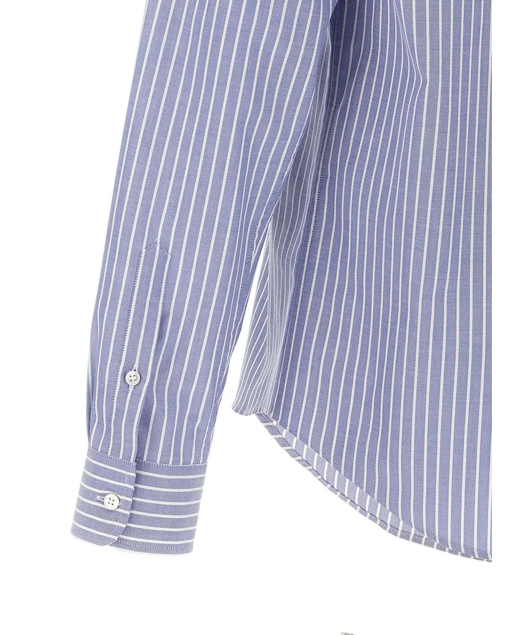 Valentino Garavani Blue Striped Shirt for men