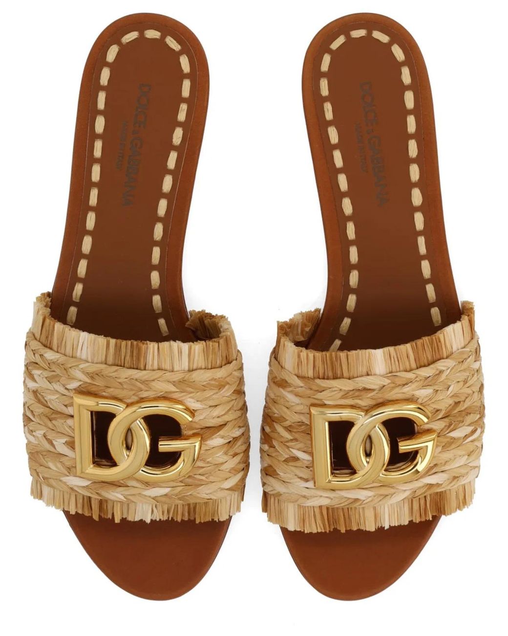 Dolce & Gabbana Natural Dolce & Gabbana Sandal With Logo