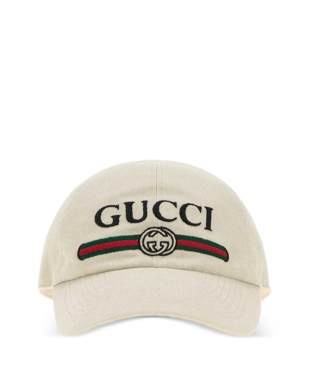 Gucci Natural Sand Canvas Baseball Cap for men