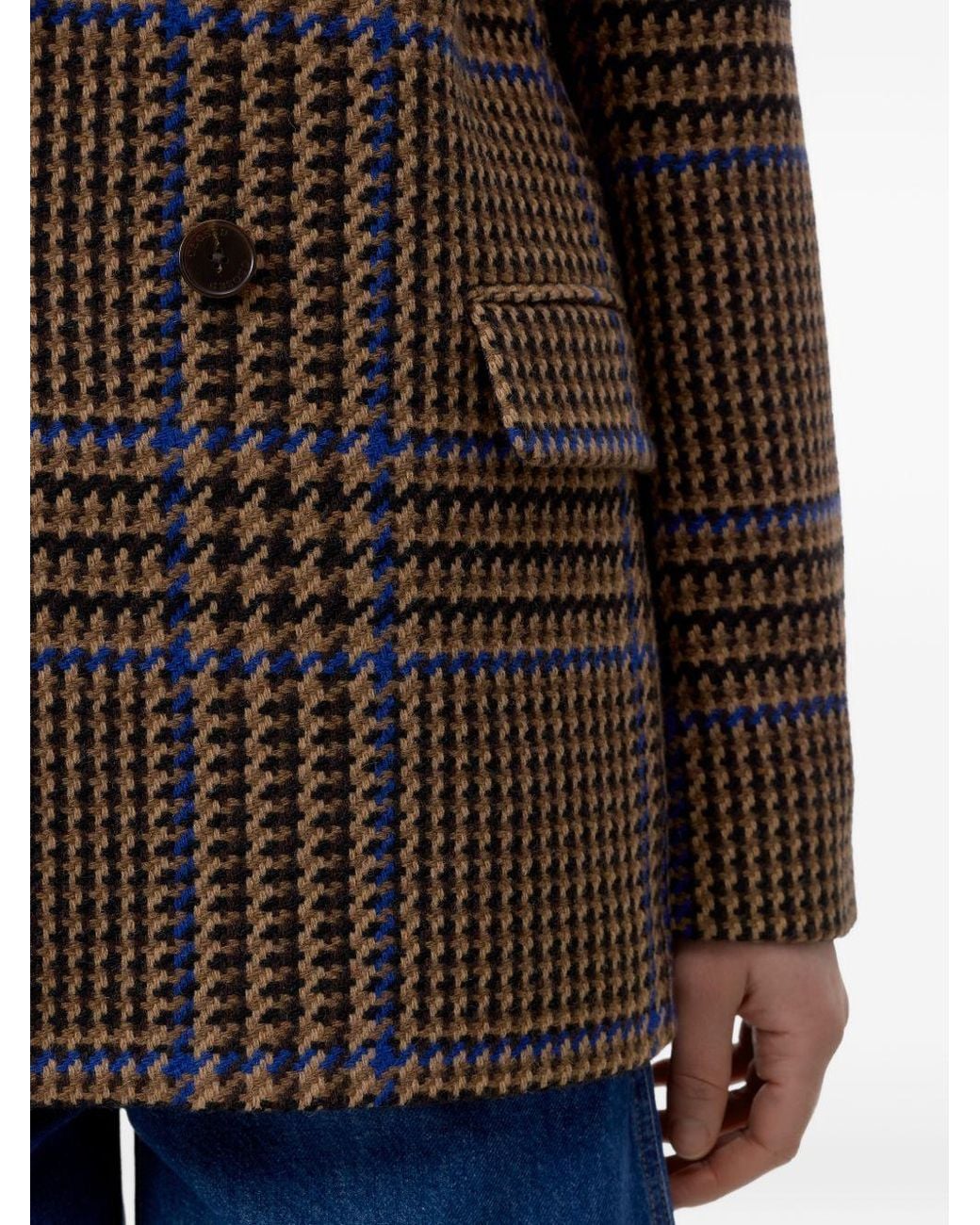 Closed Brown Wool Blend Double-Breasted Jacket