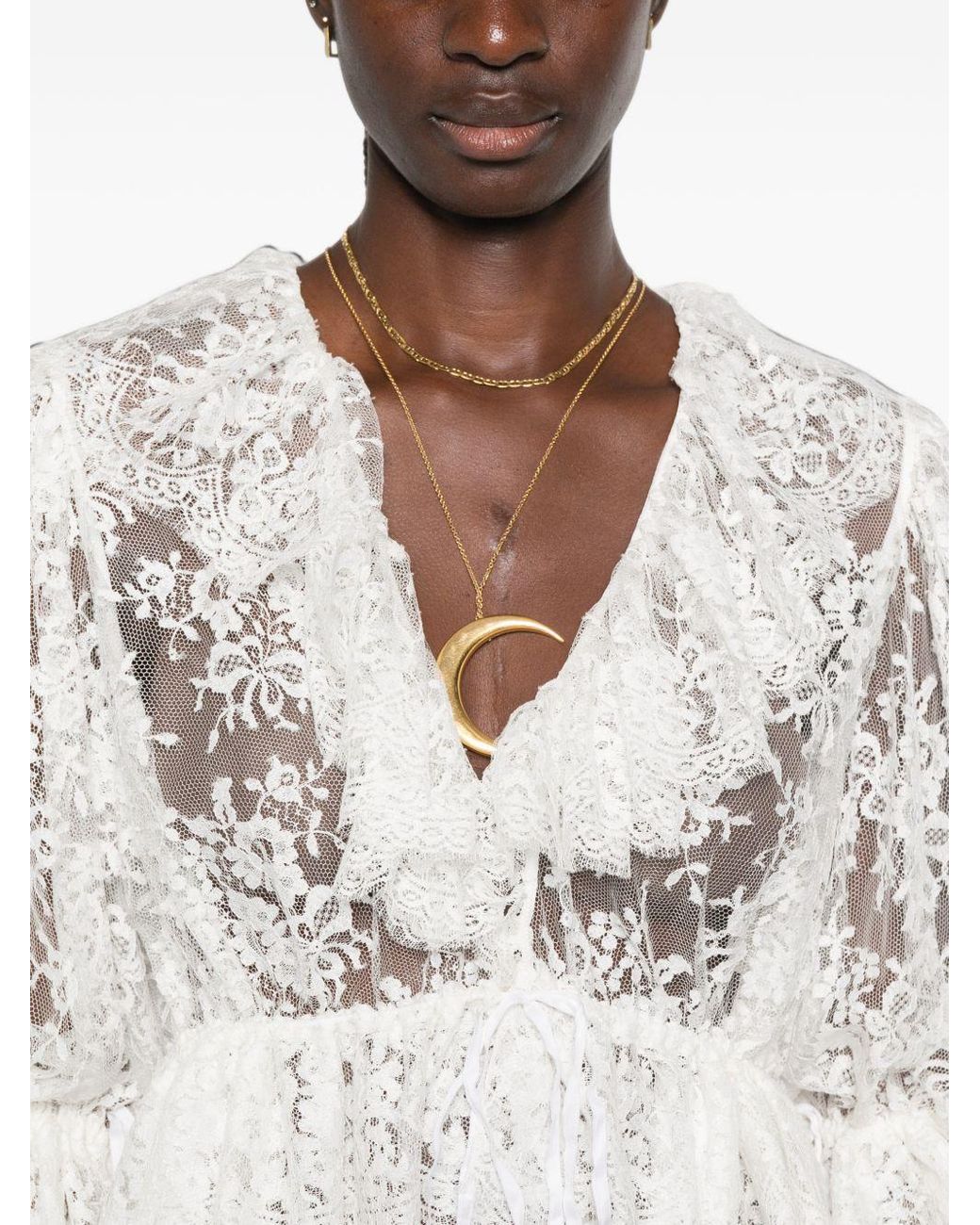 Chloé White Embroidered Top