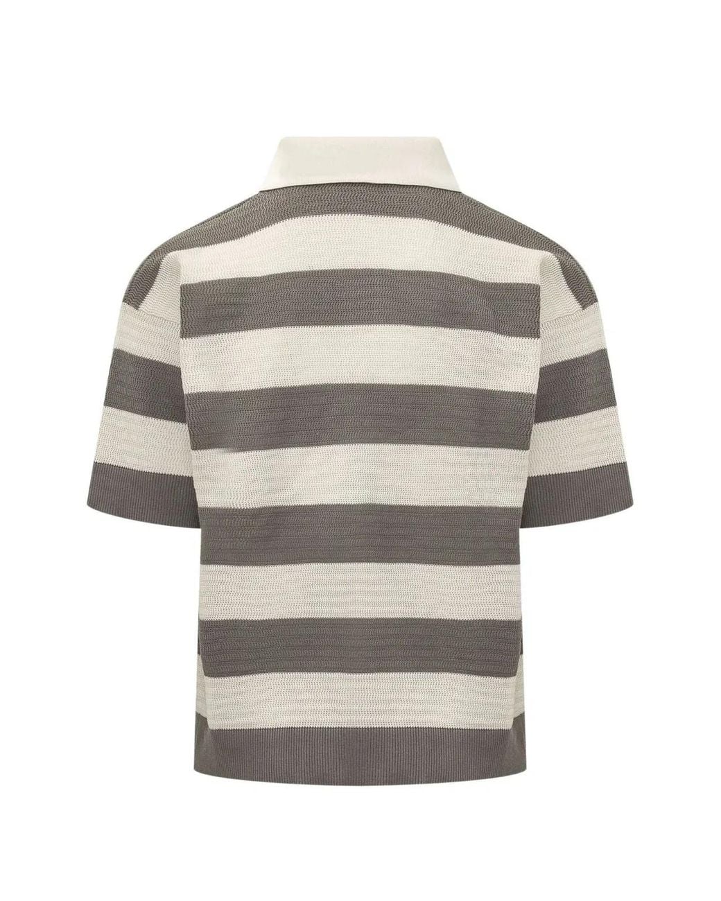 AMI Gray Ss Polo Ami Coeur for men