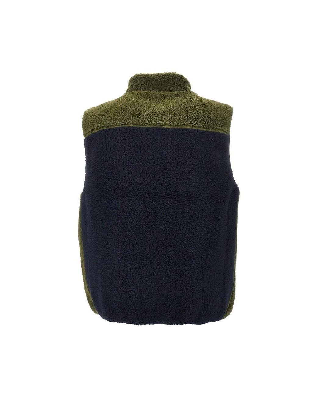 Mauna Kea Green Color-Block Sherpa Vest for men