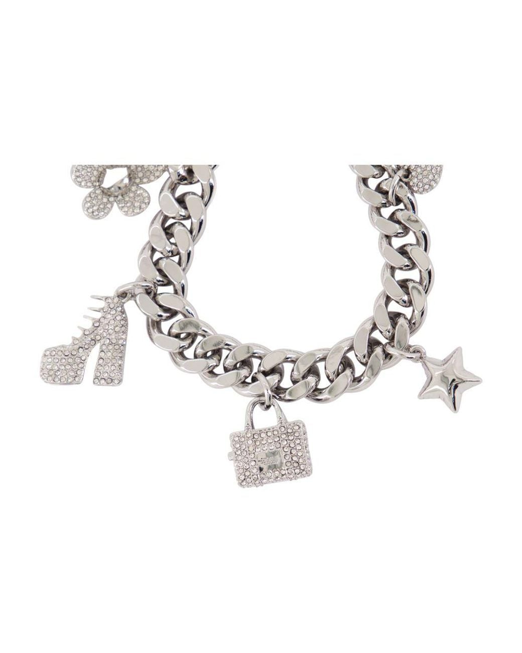 Marc Jacobs Metallic Bracciale The Pave Mini Icon Charm
