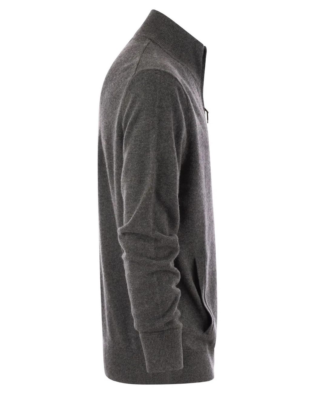 Polo Ralph Lauren Gray Wool Sweater With Zip for men