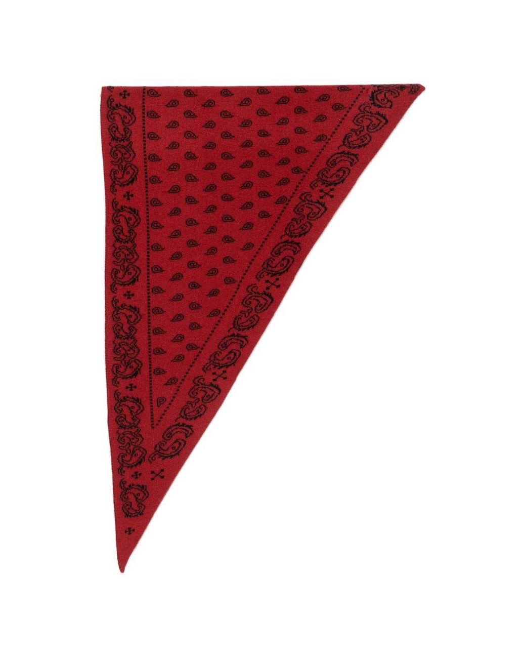 Guest In Residence Red Printed Cashmere Foulard