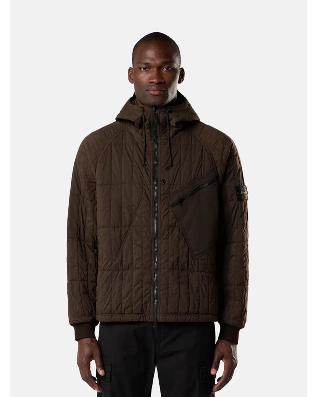 Stone Island Brown 4100015 Ultralight Nylon Quilted-Tc for men
