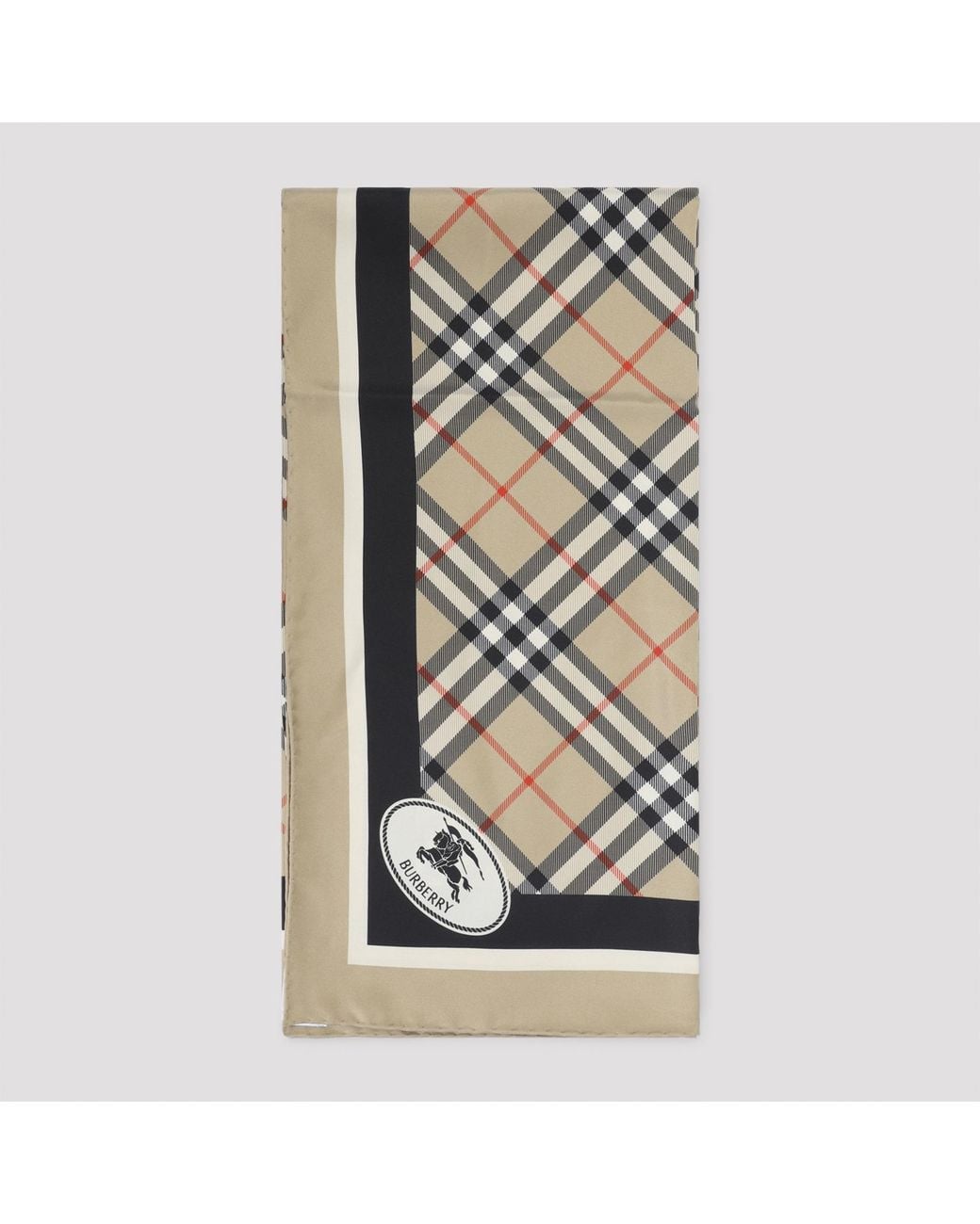 Burberry Natural Silk Check Scarf