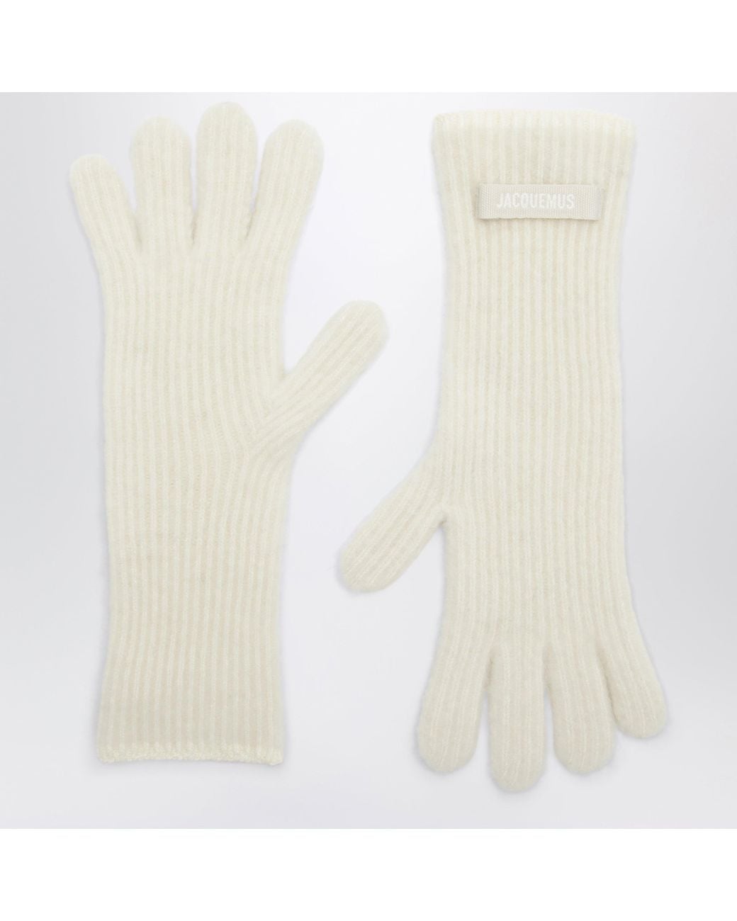 Jacquemus White Gros Grain Gloves