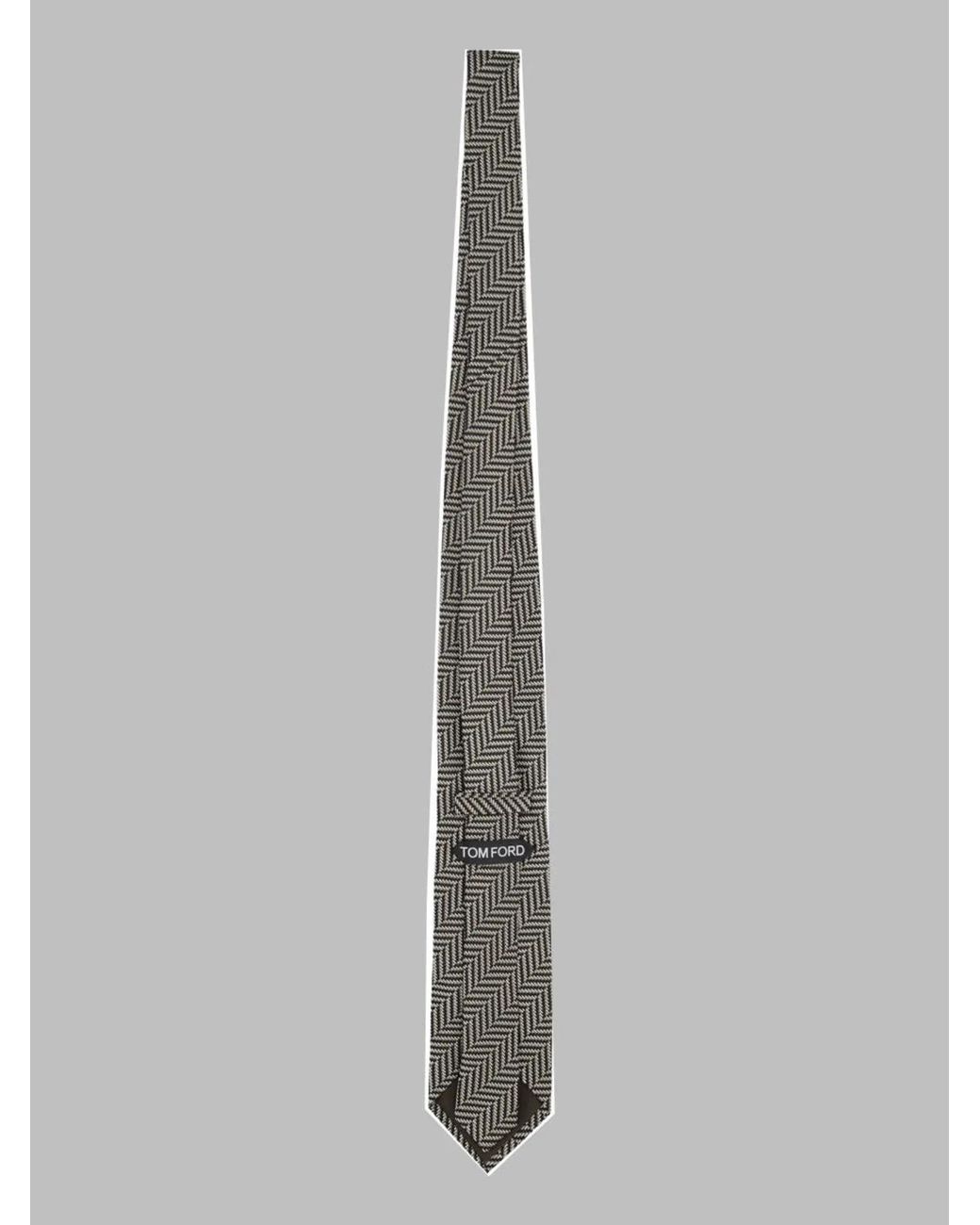 Tom Ford Gray Military Tie For Fall/Winter for men