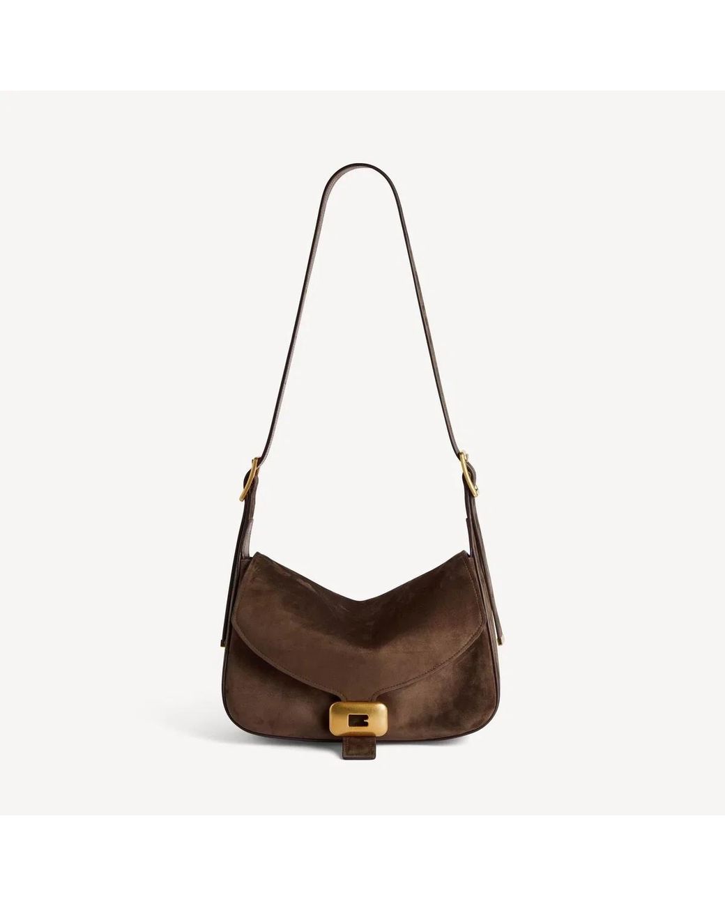 Balenciaga Brown Clicca Shoulder Bag Medium