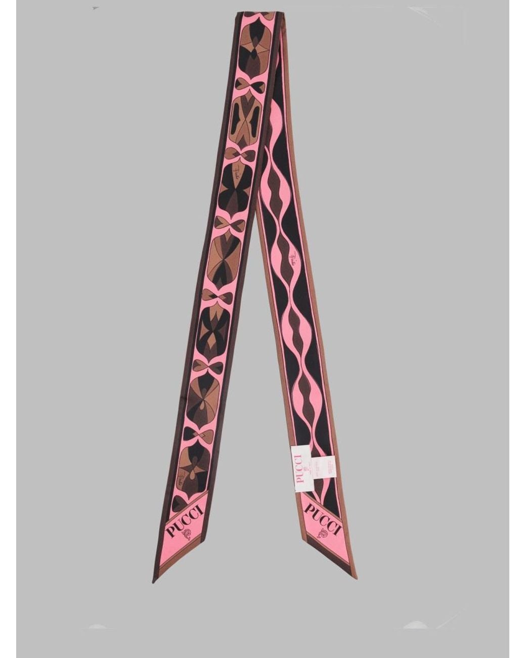 Emilio Pucci White 100% Silk Scarf