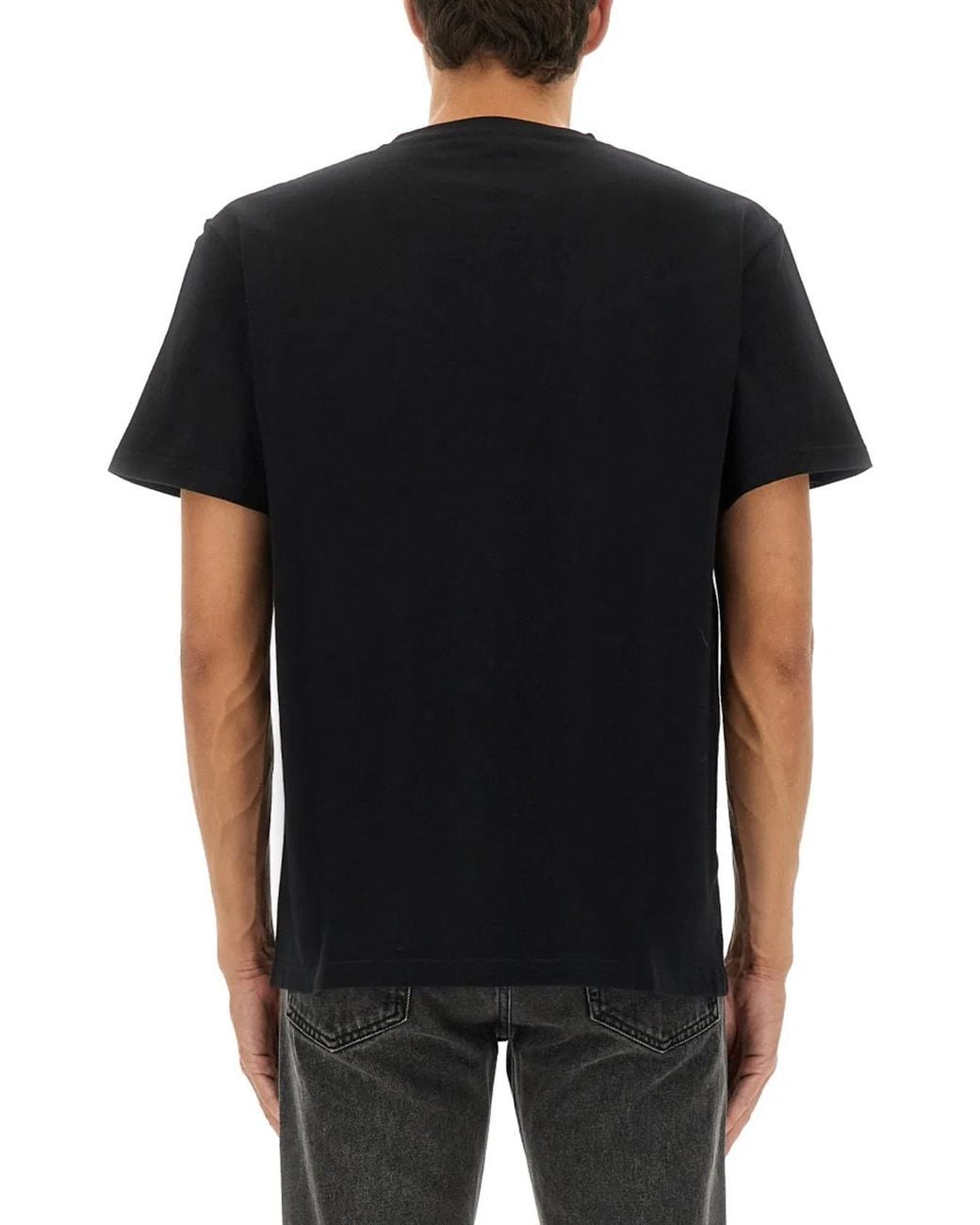 McQueen Black T-Shirt Flock Prt for men