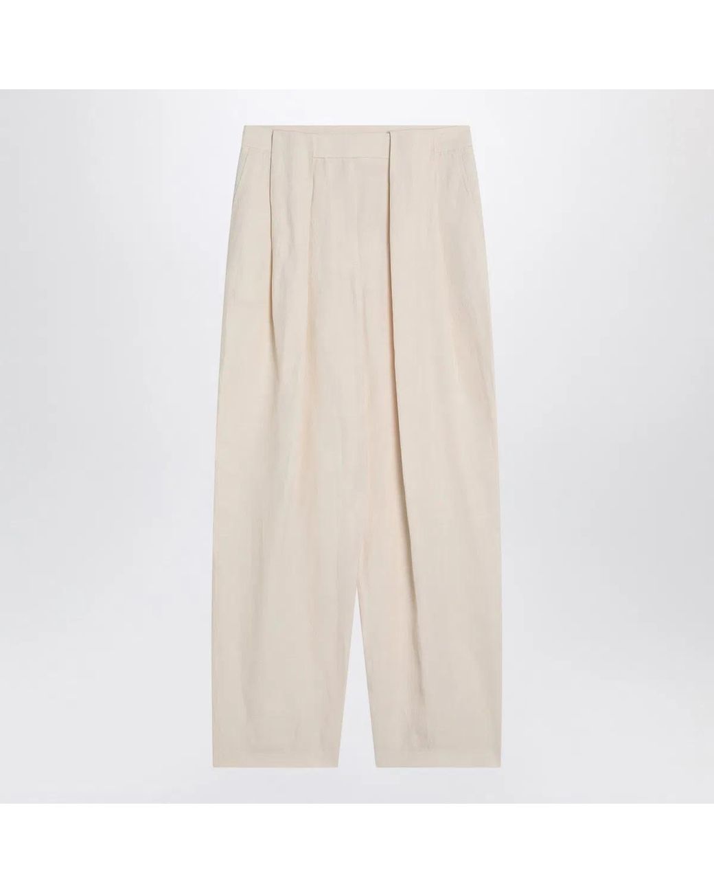 Stella McCartney Natural Wide Butter-Coloured Pants