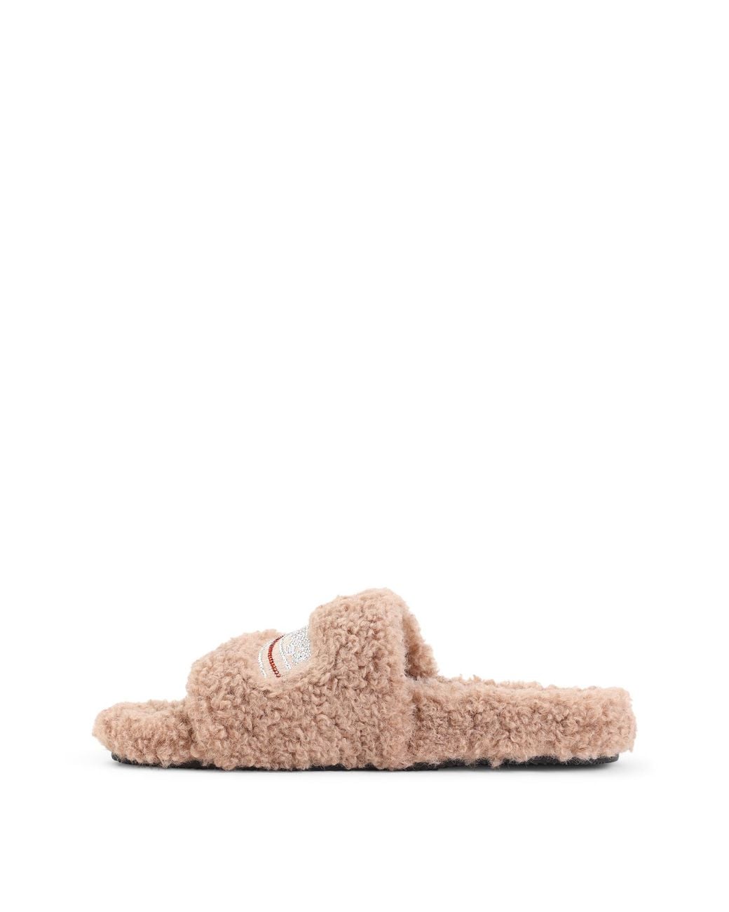 Balenciaga Pink Crystal Furry Slide