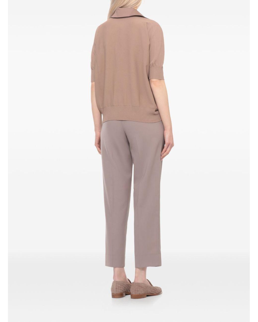 D.exterior Brown D Exterior Viscose Polyamide T Shirt