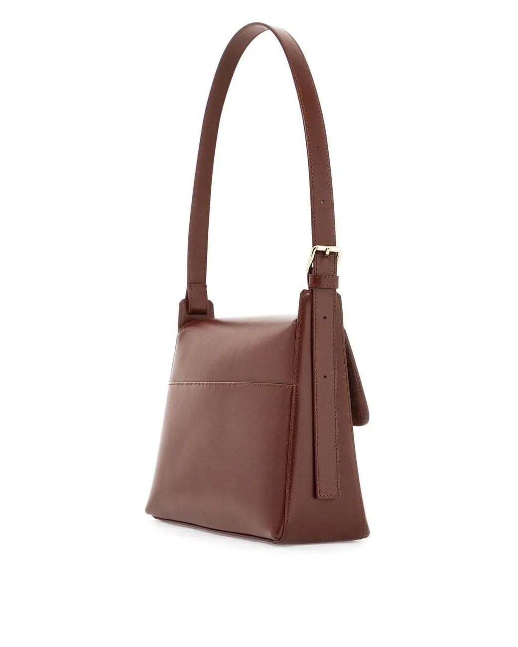 A.P.C. Brown Virginie Flap Shoulder Bag