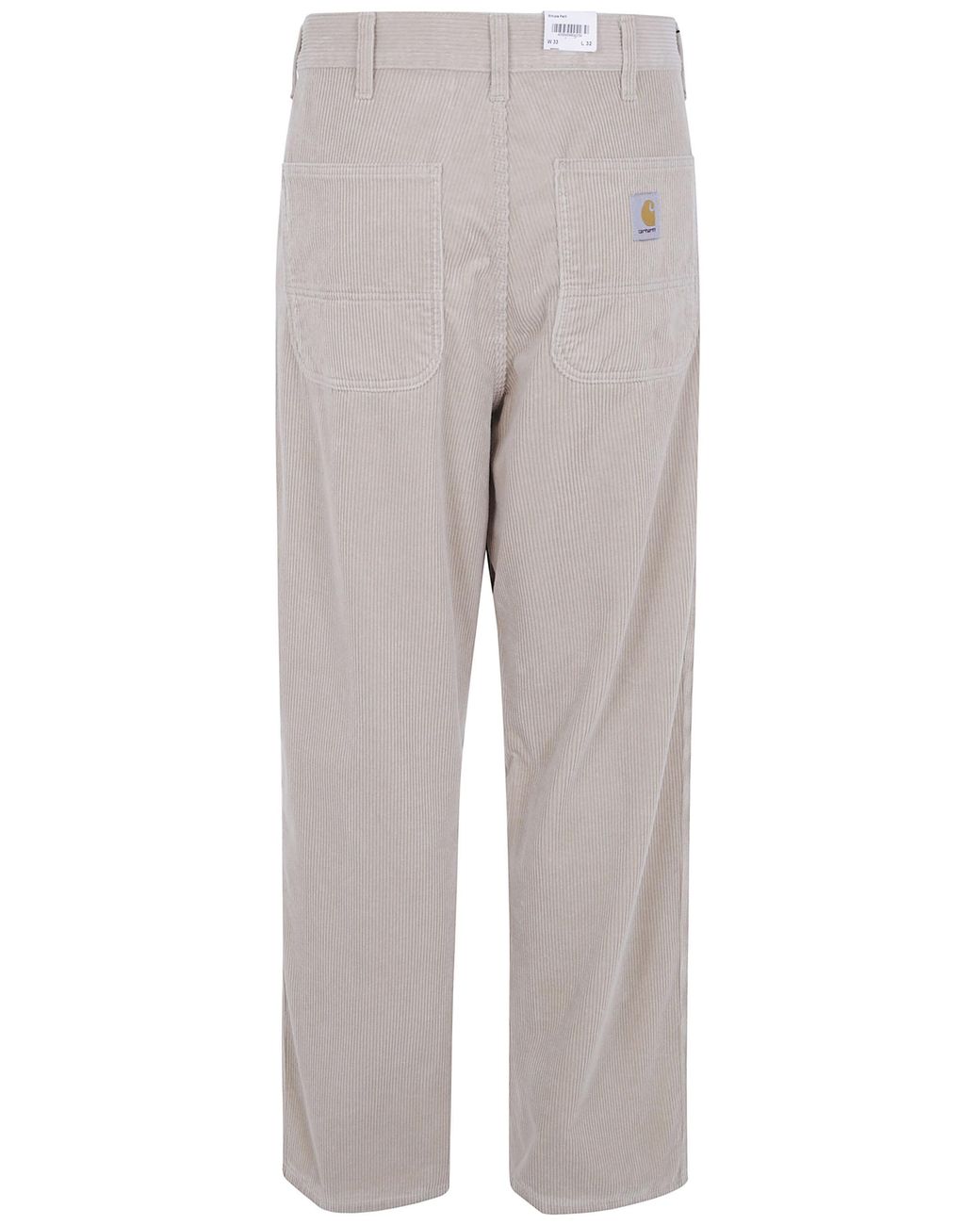 Carhartt Gray "Simple" Pant 100% Cotton 'Coventry' Corduroy, 8 Wales, 9.7 Oz for men