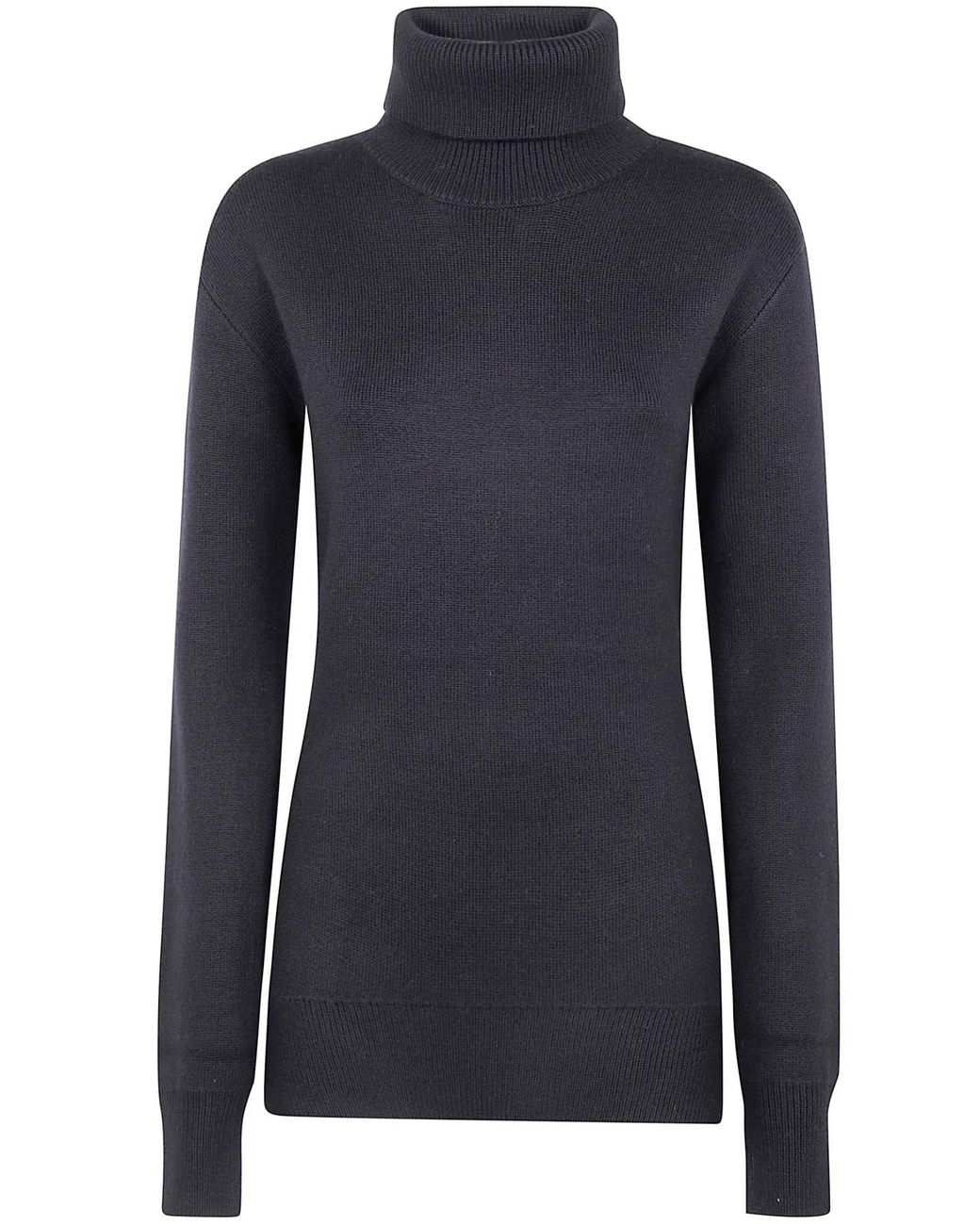 Totême Blue Cashmere Merinos Highneck Double Knit